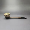 Falcon Extra Dental w/ MBSD Meerschaum Dublin Block Meerschaum Bowl Pipe, New - Image 2
