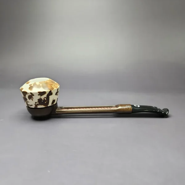 Falcon Extra Multipurpose with MBSD Meerschaum Rhodesian Block Meerschaum Bowl Pipe, New - Image 2