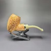 MBSD Meerschaum Silver Rustic Tankard Reverse Calabash Block Meerschaum Pipe, New - Image 2