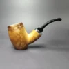 MBSD Meerschaum Silver Smooth Poker Reverse Calabash Block Meerschaum Pipe, New - Image 2