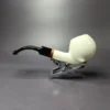 MBSD Meerschaum Deluxe Smooth Apple Block Meerschaum Pipe, Briar-Mortise, New - Image 3