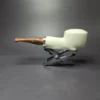 MBSD Meerschaum Silver Reverse Calabash Bullcap Block Meerschaum Pipe, New - Image 3