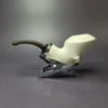 MBSD Meerschaum Silver Scoop Dublin Reverse Calabash Block Meerschaum Pipe, New - Image 3