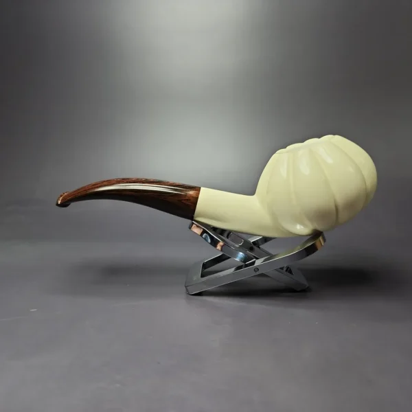 MBSD Meerschaum Deluxe Premier Sea Urchin Block Meerschaum Pipe, Briar-Mortise - Image 3
