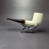 MBSD Meerschaum Deluxe Smooth Billiard Block Meerschaum Pipe, Briar-Mortise, New - Image 3