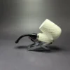 MBSD Meerschaum Silver Reverse Calabash Lattice Oom Paul Block Meerschaum Pipe, New - Image 3