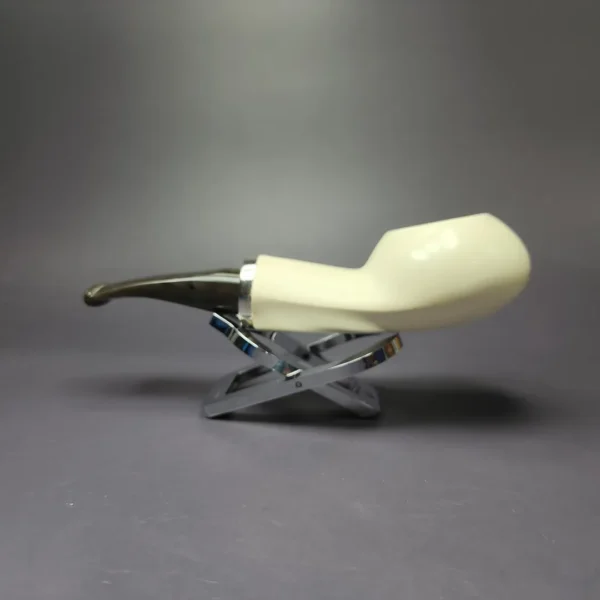 MBSD Meerschaum Silver Reverse Calabash Ukulele Block Meerschaum Pipe, New - Image 3