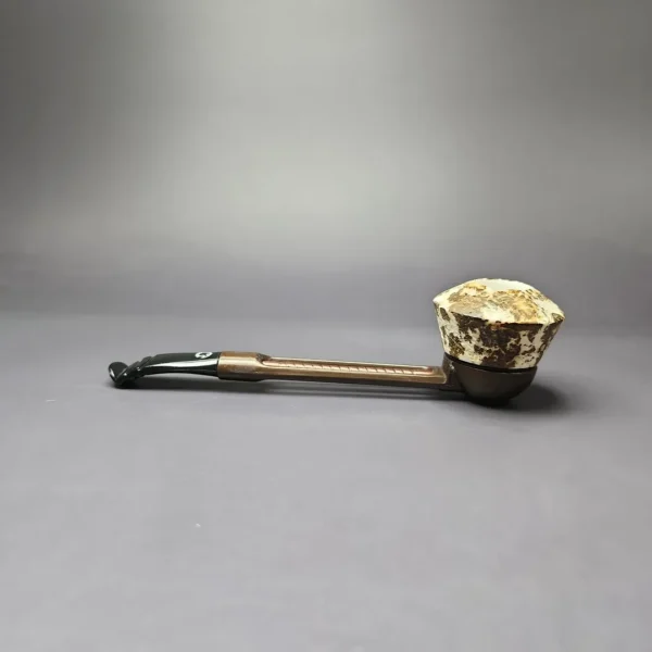 Falcon Extra Dental w/ MBSD Meerschaum Dublin Block Meerschaum Bowl Pipe, New - Image 3