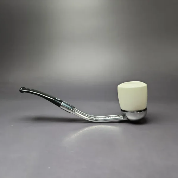 Falcon Standard Multipurpose w/ MBSD Meerschaum Dublin Block Meerschaum Bowl Pipe, New - Image 3