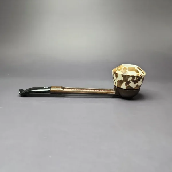 Falcon Extra Multipurpose with MBSD Meerschaum Rhodesian Block Meerschaum Bowl Pipe, New - Image 3