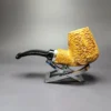 MBSD Meerschaum Silver Rustic Brandy Reverse Calabash Block Meerschaum Pipe, New - Image 3