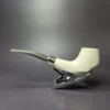 MBSD Meerschaum Silver Smooth Volcano Block Meerschaum Pipe, New - Image 3