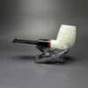 MBSD Meerschaum Deluxe Stubby Stack Block Meerschaum Pipe, Briar-Mortise, New - Image 3