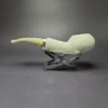 MBSD Meerschaum Silver Rustic Author Reverse Calabash Block Meerschaum Pipe, New - Image 3