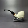 MBSD Meerschaum Deluxe Smooth Egg Block Meerschaum Pipe, Briar-Mortise, New - Image 3