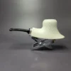 MBSD Meerschaum Silver Lattice Volcano Reverse Calabash Block Meerschaum Pipe, New - Image 4