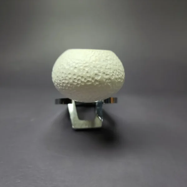 MBSD Meerschaum Silver Rustic Author Reverse Calabash Block Meerschaum Pipe, New - Image 4