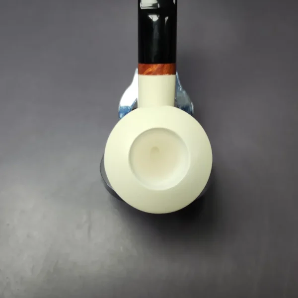 MBSD Meerschaum Deluxe Rhodesian Block Meerschaum Pipe, Briar-Mortise, New - Image 5