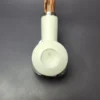 MBSD Meerschaum Silver Reverse Calabash Bullcap Block Meerschaum Pipe, New - Image 5