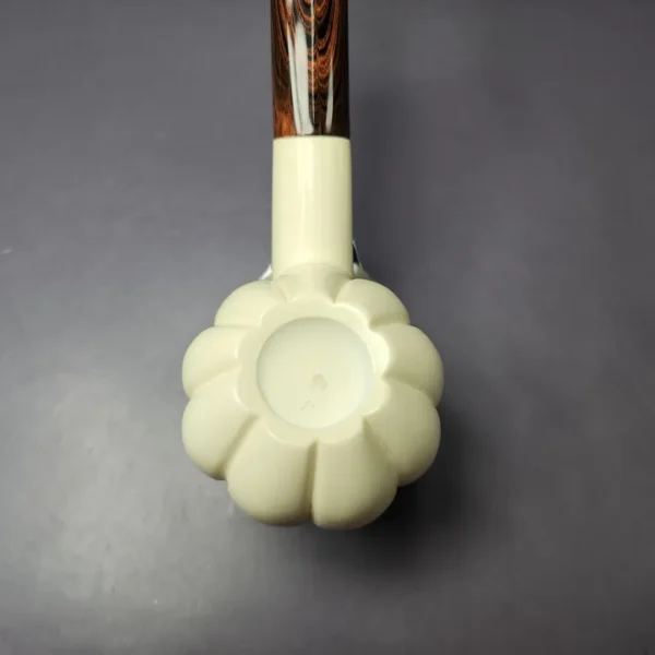 MBSD Meerschaum Deluxe Premier Sea Urchin Block Meerschaum Pipe, Briar-Mortise - Image 5