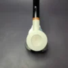 MBSD Meerschaum Deluxe Smooth Pot Block Meerschaum Pipe, Briar-Mortise, New - Image 5