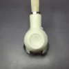 MBSD Meerschaum Silver Smooth Author Reverse Calabash Block Meerschaum Pipe, New - Image 5