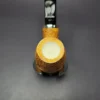 MBSD Meerschaum Silver Rustic Brandy Reverse Calabash Block Meerschaum Pipe, New - Image 5