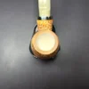 MBSD Meerschaum Silver Rustic Tankard Reverse Calabash Block Meerschaum Pipe, New - Image 5