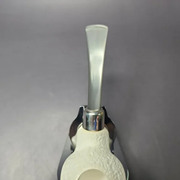 MBSD Meerschaum Silver Rustic Cobra Block Meerschaum Pipe, New - Image 6