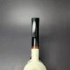 MBSD Meerschaum Deluxe Squat Rhodesian Block Meerschaum Pipe, Briar-Mortise, New - Image 6