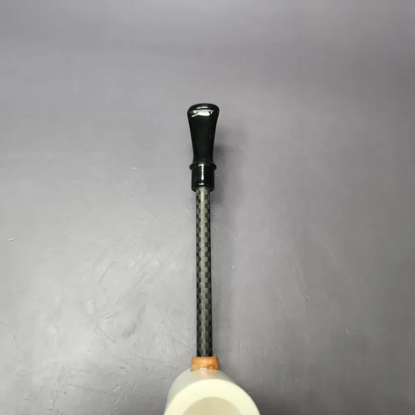 MBSD Meerschaum Deluxe Smooth Poker Block Meerschaum Pipe, New - Image 6