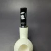 MBSD Meerschaum Silver Rusticated Apple Block Meerschaum Pipe, Briar-Mortise, New - Image 6