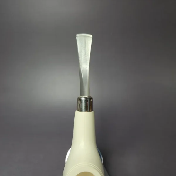 MBSD Meerschaum Silver Smooth Volcano Block Meerschaum Pipe, New - Image 6