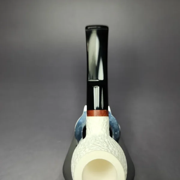 MBSD Meerschaum Deluxe Stubby Stack Block Meerschaum Pipe, Briar-Mortise, New - Image 6