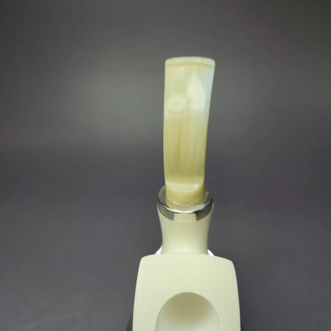 MBSD Meerschaum Silver Pickaxe Reverse Calabash Block Meerschaum Pipe, New - Image 6