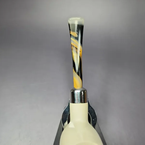 MBSD Meerschaum Silver Army Mount Billiard Block Meerschaum Pipe, New - Image 6