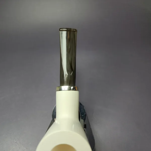 MBSD Meerschaum Silver Stack Reverse Calabash Block Meerschaum Pipe, New - Image 6