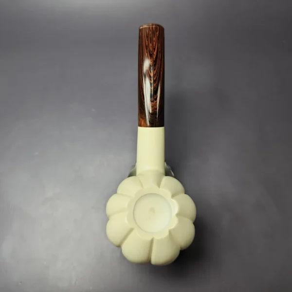 MBSD Meerschaum Deluxe Premier Sea Urchin Block Meerschaum Pipe, Briar-Mortise - Image 7