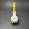 MBSD Meerschaum Silver Reverse Calabash Author Block Meerschaum Pipe, New - Image 7