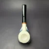 MBSD Meerschaum Deluxe Smooth Pot Block Meerschaum Pipe, Briar-Mortise, New - Image 7