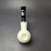 MBSD Meerschaum Silver Rusticated Apple Block Meerschaum Pipe, Briar-Mortise, New - Image 7