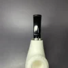 MBSD Meerschaum Silver Lattice Volcano Reverse Calabash Block Meerschaum Pipe, New - Image 7