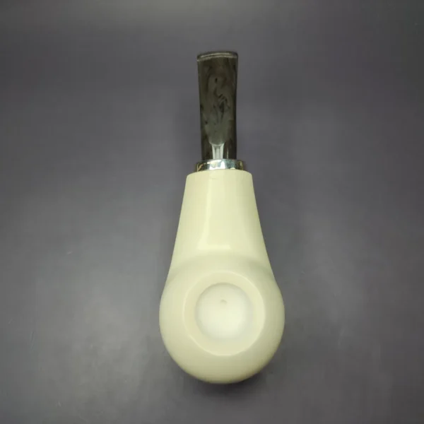 MBSD Meerschaum Silver Reverse Calabash Ukulele Block Meerschaum Pipe, New - Image 7