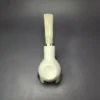 MBSD Meerschaum Silver Smooth Author Reverse Calabash Block Meerschaum Pipe, New - Image 7
