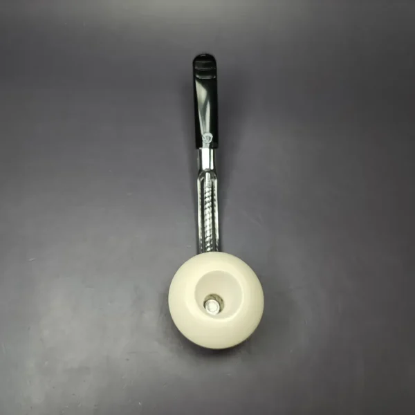 Falcon Chrome Dental w/ MBSD Meerschaum Rhodesian Block Meerschaum Bowl Pipe, New - Image 7