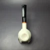 MBSD Meerschaum Deluxe Smooth Bullcap Block Meerschaum Pipe, Briar-Mortise, New - Image 7