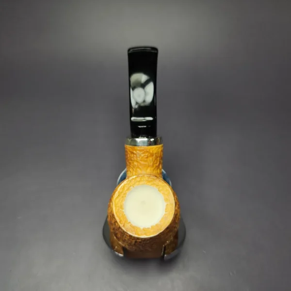 MBSD Meerschaum Silver Rustic Brandy Reverse Calabash Block Meerschaum Pipe, New - Image 7