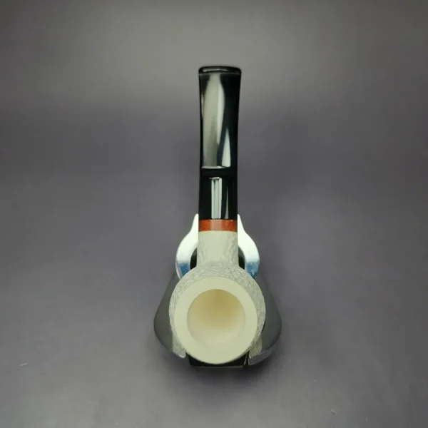 MBSD Meerschaum Deluxe Stubby Stack Block Meerschaum Pipe, Briar-Mortise, New - Image 7
