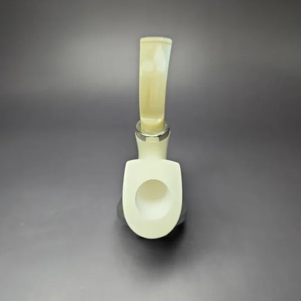 MBSD Meerschaum Silver Pickaxe Reverse Calabash Block Meerschaum Pipe, New - Image 7