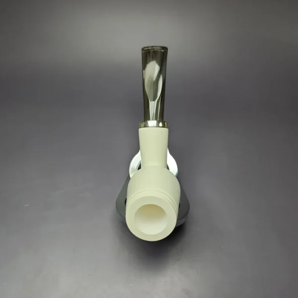 MBSD Meerschaum Silver Cutty Reverse Calabash Block Meerschaum Pipe, New - Image 7